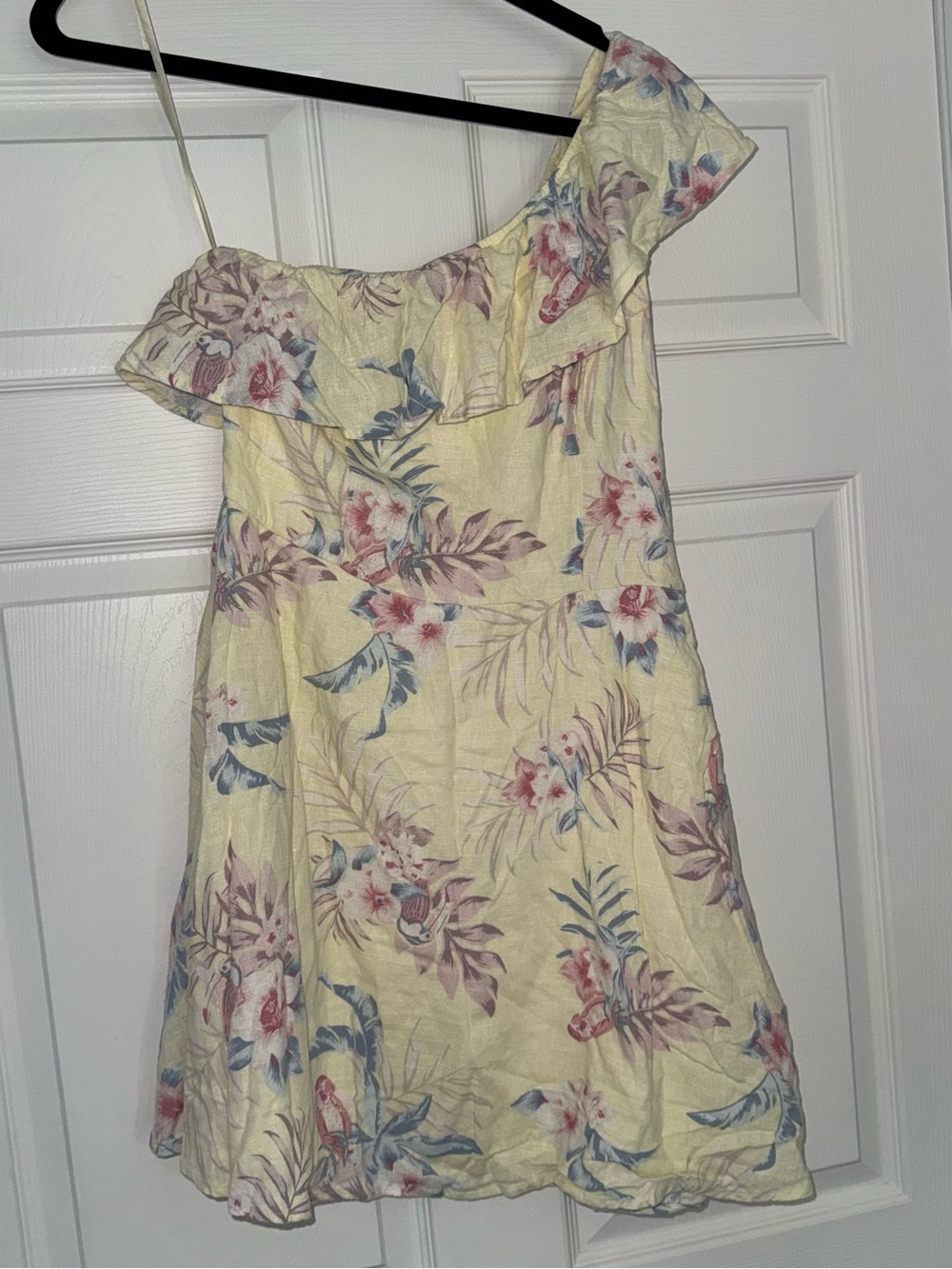 Hollister Linen Blend Floral Dress - M - EUC